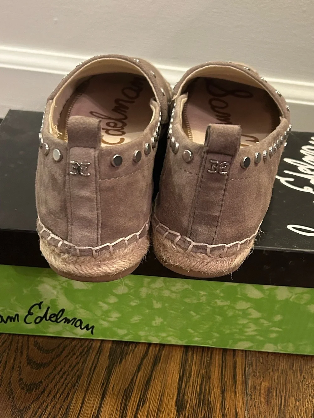 Sam Edelman Koda Suede Studded Espadrille Slip-Ons